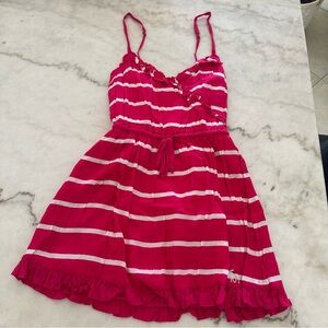 Abercrombie & Fitch Pink and White Striped Dress - Size S